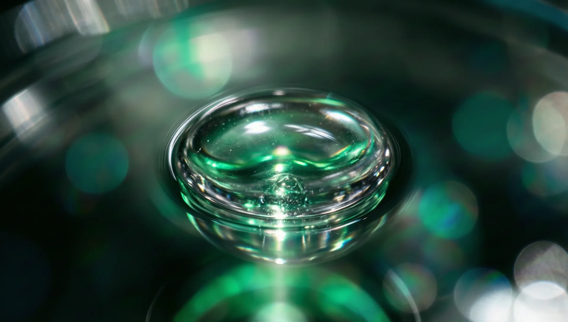 Macro detail of skincare serum viscosity